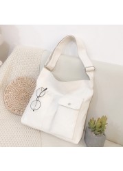 المرأة حقيبة 2021 الإناث حمل قماش بسيط لينة موضة رسول Bolsas جودة المتسوق Crossbody جديد مصمم حقائب كتف