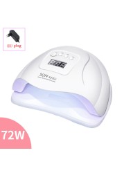 Nail Dryer Nail Lamp LED UV Lamp For Curing All Gel Nail Polish With Motion Sensor Manicure Pedicure Salon Tool