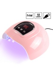 280W LED Nail Dryer Lamp for Drying Nails 66 UV Curing Lamp Bead Gel Polish Manicure Infrared Sensor Professional Nails Equipment