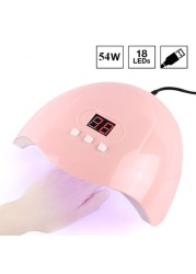 280W LED Nail Dryer Lamp for Drying Nails 66 UV Curing Lamp Bead Gel Polish Manicure Infrared Sensor Professional Nails Equipment