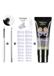 Poly Extension Gel Set 5/2pcs Acrylic Gel Kit Clear Camouflage Color Nail Tip Shape Crystal UV Gel Slice Brush Nail Art Tools