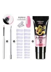 Poly Extension Gel Set 5/2pcs Acrylic Gel Kit Clear Camouflage Color Nail Tip Shape Crystal UV Gel Slice Brush Nail Art Tools