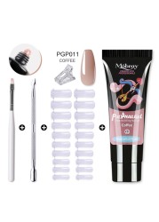 Poly Extension Gel Set 5/2pcs Acrylic Gel Kit Clear Camouflage Color Nail Tip Shape Crystal UV Gel Slice Brush Nail Art Tools