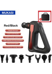 MOKASI Electric Massage Gun 32 Level Gun Fascia Deep Tissue Neck Body Back Muscle Sport Massager Relax Pain Relief Exercise