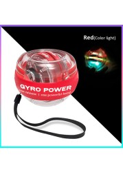 LED Wrist Ball Self Starting Gyroscope Energy Ball Gyro Strength Ball Muscle Relax Arm Wrist Strength Trainer Fitness Sports Equipment