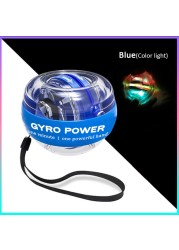 LED Wrist Ball Self Starting Gyroscope Energy Ball Gyro Strength Ball Muscle Relax Arm Wrist Strength Trainer Fitness Sports Equipment