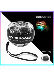 LED Wrist Ball Self Starting Gyroscope Energy Ball Gyro Strength Ball Muscle Relax Arm Wrist Strength Trainer Fitness Sports Equipment