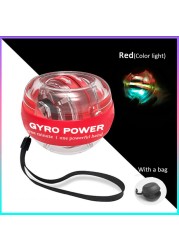 LED Wrist Ball Self Starting Gyroscope Energy Ball Gyro Strength Ball Muscle Relax Arm Wrist Strength Trainer Fitness Sports Equipment