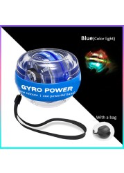 LED Wrist Ball Self Starting Gyroscope Energy Ball Gyro Strength Ball Muscle Relax Arm Wrist Strength Trainer Fitness Sports Equipment