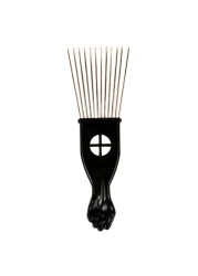 Wide Tooth Salon Use Black Metal African American Pick Comb Insert Curly Hairbrush Afro Hair Comb For Hair Styling Tool