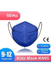 10-100pcs Cute Kids KN95 Mask CE FFP2 Mascarillas 5 Layers Children Mouth Mask Baby Respirator ffp2 Mask Ninos Girls Boys Masque