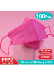 FFP2 Mascarillas FPP2 Mascherine FFPP2 شهادة CE قناع الجهاز التنفسي FPP2 قابلة لإعادة الاستخدام قناع الوجه KN95 أقنعة ffp2masque FFP 2