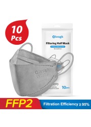 قناع الوجه Elough KN95 ، قناع الوجه ffp2 Mascarilla المعتمد fpp2fan CE ffp2reuse zable Kn95 ، أقنعة حماية الأسماك ffpp2 FFP 2