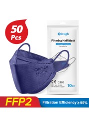 قناع الوجه Elough KN95 ، قناع الوجه ffp2 Mascarilla المعتمد fpp2fan CE ffp2reuse zable Kn95 ، أقنعة حماية الأسماك ffpp2 FFP 2