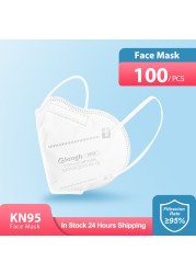 قناع Elough KN95 Mascarillas FFP2 أقنعة الوجه FPP2 لمسح الوجه 95% مرشح CE 5 رقائق قناع ffp2masque Kn95 ماسكارا للبالغين