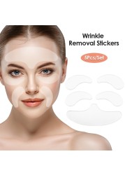 Reusable Silicone Wrinkle Removal Sticker Face Lifting Strips Set Forehead Neck Line Eye Patches Remover Anti Aging Skin Pads