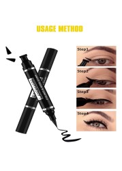 Eyes Makeup Black Double-ended Eye Liner Liquid Pencil Quick Dry Waterproof Black Makeup Stamp Wing Eyeliner Pencil TSLM1