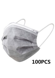 10-200pcs Face Mask Adult Disposable Mask 3 Ply Security Protection Face Masks mascarillas quiurgicas homology adas