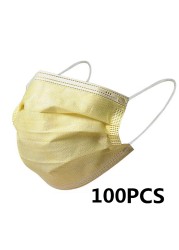 10-200pcs Face Mask Adult Disposable Mask 3 Ply Security Protection Face Masks mascarillas quiurgicas homology adas