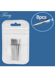 7/8/10pcs Diamond Nail Drill Bits Set Milling Cutter Manicure All About Nail Machine Bits Kits Nail Files Decorations