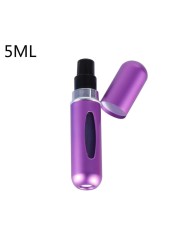 5ml Perfume Atomizer Portable Liquid Container For Cosmetics Small Aluminum Atomizer Coachella Empty Bottle Refillable For Travel