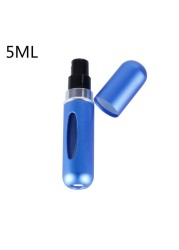 5ml Perfume Atomizer Portable Liquid Container For Cosmetics Small Aluminum Atomizer Coachella Empty Bottle Refillable For Travel