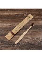 100pcs Eco-friendly Bamboo Reusable Toothbrush Portable Adult Wooden Soft Toothbrush Laser Custom Engraving Logo