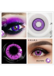 AMARA 2pcsCosplay أنيمي عيون العدسات للعيون AYY سلسلة ماكياج Sharingan الجمال العدسات اللاصقة العين مستحضرات التجميل اللون عدسة عيون