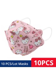 Children KN95 FFP2 Face Mask Cartoon Anime Breathable Security Protection For Boys Girl 4-12 Years Old Mascarilla FPP2 homology ada