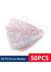 Children KN95 FFP2 Face Mask Cartoon Anime Breathable Security Protection For Boys Girl 4-12 Years Old Mascarilla FPP2 homology ada