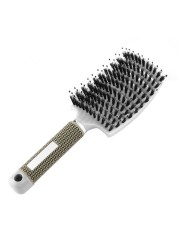 Women Men Hair Scalp Massage Bristle Comb & Nylon Brush Wet Curly Detangling Hair Brush for Salon Hairdressing Styling Tools