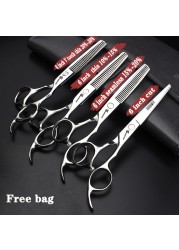 5.5/6/6.5/7/7.5 inch scissors Japan professional hairdressing scissors barber scissors set hair cutting shears thinning clippers