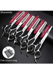 5.5/6/6.5/7/7.5 inch scissors Japan professional hairdressing scissors barber scissors set hair cutting shears thinning clippers