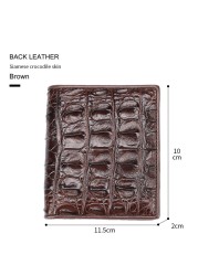 Men's wallet genuine crocodile skin short slim wallet 2022 special sale fashion brand bifold wallets male gifts