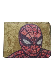 Disney Marvel Animation Peripheral Spiderman Short Leather Wallets Wallet Purse For Men Unique Wallet Wallet Women