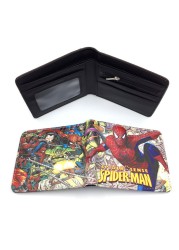 Disney Marvel Animation Peripheral Spiderman Short Leather Wallets Wallet Purse For Men Unique Wallet Wallet Women