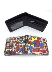 Disney Marvel Animation Peripheral Spiderman Short Leather Wallets Wallet Purse For Men Unique Wallet Wallet Women