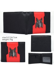 Disney Marvel Animation Peripheral Spiderman Short Leather Wallets Wallet Purse For Men Unique Wallet Wallet Women