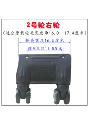 Wheel trolley case accessories Siamese universal wheel mute roller suitcase repair double row aircraft rim pulley