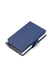 Anti RFID Credit Card Holder Men Bank ID Card Holder Bag Male Slim Metal Leather Magsafe Minimalist Pocsafe Small Aluminum Wallet