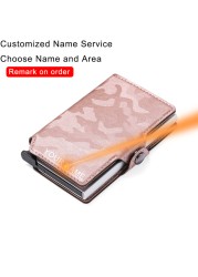 Anti RFID Credit Card Holder Men Bank ID Card Holder Bag Male Slim Metal Leather Magsafe Minimalist Pocsafe Small Aluminum Wallet