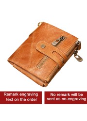 Smart Wallet GPS Record Bluetooth Free Shipping Engraving Gift Coin Purse Chain Genuine Leather Card Holders Men Zipper Clutch