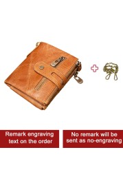 Smart Wallet GPS Record Bluetooth Free Shipping Engraving Gift Coin Purse Chain Genuine Leather Card Holders Men Zipper Clutch