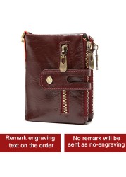 Smart Wallet GPS Record Bluetooth Free Shipping Engraving Gift Coin Purse Chain Genuine Leather Card Holders Men Zipper Clutch