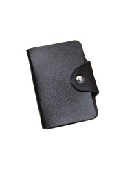 24 Slots Card Holder PU Leather Slim Bank Credit ID Card Coin Pouch Bag Pouch Purse Organizer Thin Business Card Clip With Button