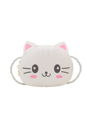 New Children Small Bags Baby Girls PU Leather Small Shoulder Crossbody Bags Cute Cat Kids Coin Purse Wallet