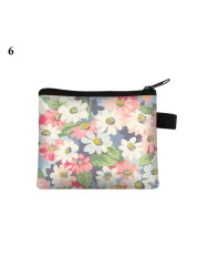 Fashion Brand Wallet Women Lovely Bowknot Flower Print Small Coin Bag Wallet Canvas Zipper Female Coin Purse Purse Earphone