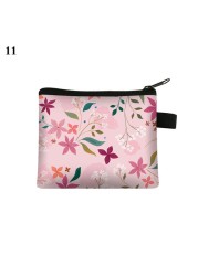 Fashion Brand Wallet Women Lovely Bowknot Flower Print Small Coin Bag Wallet Canvas Zipper Female Coin Purse Purse Earphone