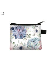 Fashion Brand Wallet Women Lovely Bowknot Flower Print Small Coin Bag Wallet Canvas Zipper Female Coin Purse Purse Earphone