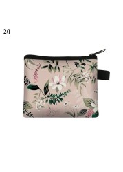 Fashion Brand Wallet Women Lovely Bowknot Flower Print Small Coin Bag Wallet Canvas Zipper Female Coin Purse Purse Earphone